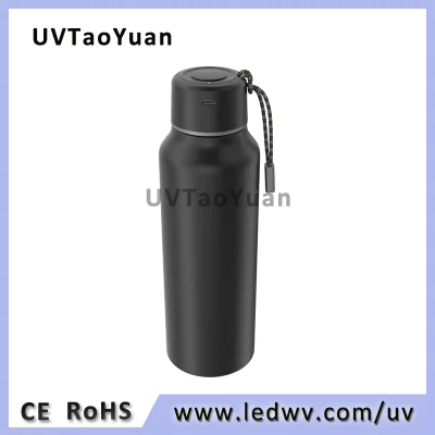 UVC LEDを備えた滅菌可能なステンレススチール製スポーツウォーターボトル